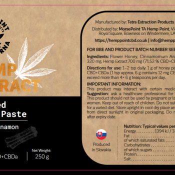 cbd honey with cinnamon extract